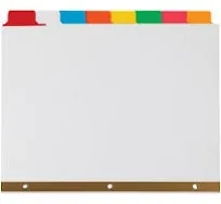 Staples 477150 Big Tab Write-On Paper Dividers 8-Tab Multicolor 4/Pk (13511/23179)