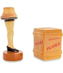 A Christmas Story Leg Lamp and Crate Ceramic Salt and Pepper Shakers | Set of 2