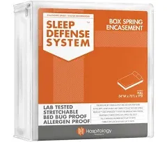 Hospitology Sleep Defense System Waterproof/Bed Bug Proof Mattress Encasement, Queen