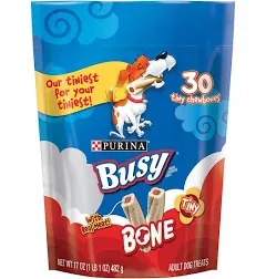 Purina Busy Dog Treats, Bone, Tiny, Xtra Small - 30 pack, 17 oz