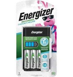 Energizer Recharge 1-Hour Charger For AA/AAA NiMH Batteries