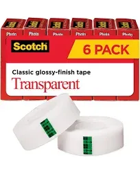 Scotch 600723PK Transparent Tape 600 72 3PK, 1-Inch x 2592-Inch , 3-Inch Core, Transparent, 3/Pack