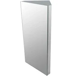 Corner Wall Mount Medicine Cabinet Stainless Steel with Mirror 23.6 x 11.8&#034;