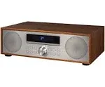 Crosley CR3501A-WA Fleetwood Bluetooth FM Clock Radio and CD Player, Walnut