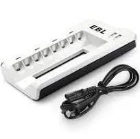 Ebl Aa Aaa Battery Charger, 8-Bay Individual Charger For Nimh Nicd Rechargeable