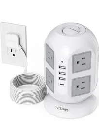 TESSAN Power Strip Tower Surge Protector