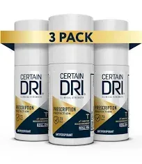 Certain Dri Anti-Perspirant, Roll-On, Pack of 3, 1.2 oz