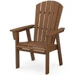 POLYWOOD Nautical Adirondack Dining Chair - Teak