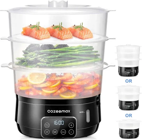 Cozeemax 13.7QT Electric Food Steamer