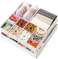 Stero 12 Pack Drawer Organizers for Clothing, Dresser Drawer Organizer Clothes, Fabric Foldable Closet Organizers and Storage Basket Bins for