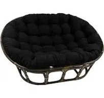 International Caravan Rattan Double Papasan Chair with Twill Cushion