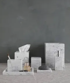 Marmol Marble Bath Accessories by Kassatex