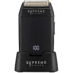 Supreme Trimmer Electric Razor for Men - Stf602 Men's Foil Shaver Wet/Dry Barber Use (150 Min Runtime) Crunch - Black