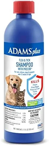 Adams Plus Flea and Tick Shampoo with Precor for Cats and Dogs 1 Gallon