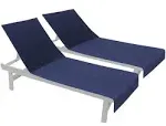  Pool Lounge Chair Cover - 100% Cotton Soft Ringspun Terry 2 Pack Navy Blue