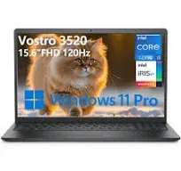 Dell Vostro 15 3520 Laptop (Intermittent Microphone Fault), Black, Intel Core i3-1215U, 8GB RAM, 256GB SSD, 15.6&quot; 1920x1080 FHD, EuroPC 1 YR WTY, German Keyboard