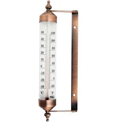 Outside Thermometer with Bronze Effect Design Stylish Outdoor Thermometer Waterproof Suitable for Outside Wall Greenhouse Garage