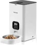 Voluas Automatic Cat Feeders - Pet Food Dispenser for Dry Food, Timed Cat Feeder with Desiccant Bag, Programmable Portion Size Control 4 Meals per