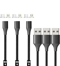 NetDot Gen10 2in1 Nylon Braided Magnetic Charging Cable Fast Charging and Dat...