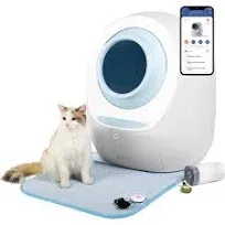 Casa Leo Leo's Loo Too Avocado Green Covered Automatic Self-Cleaning Cat Litter Box Bundle Package