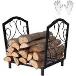 PHI VILLA 17 Inch Small Decorative Indoor/Outdoor Firewood Rack