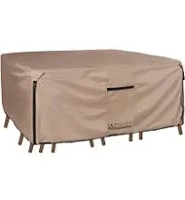 ULTCOVER 600D Tough Canvas Heavy Duty Patio Table and Chairs Cover