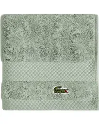 Lacoste Heritage Supima Cotton Solid Wash Cloth, Aloe