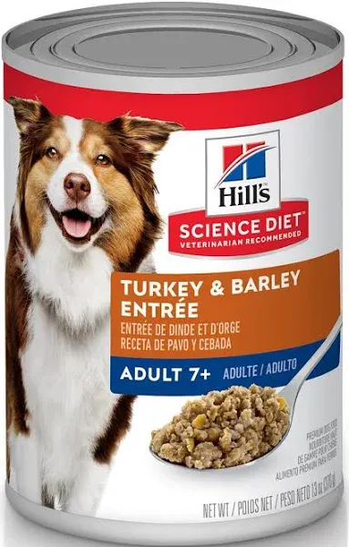 Hill's Science Diet Adult 7+ Gourmet Turkey & Barley Entree Canned Dog Food