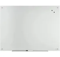 Tru Red Magnetic Tempered Glass Dry Erase Board, White, 4-ft x 3-ft (TR61196)