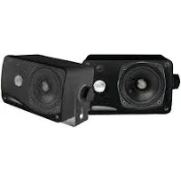 3.5'' 200 Watt 3-Way Weather Proof Mini Box Speaker System (Black)