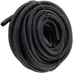 100 Feet 1/8&#034; 3Mm Split Wire Loom Conduit Polyethylene Tubing Black Color Sleeve