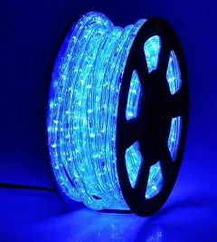 50ft 360 LED Waterproof Rope Lights,110V Connectable Indoor Outdoor Rope Blue