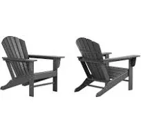 WestinTrends Dylan HDPE Outdoor Patio Adirondack Chair Dark Brown