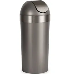 Venti 16 Gal. Trash Can with Swing Top Lid, Sand