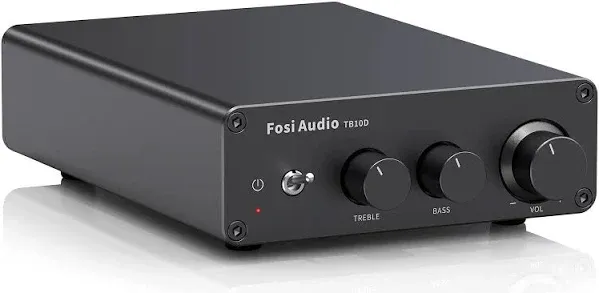 Fosi Audio BT20A-S Bluetooth Verstärker, 200W Mini Verstärker HiFi mit TPA3116 Amp Chip, Bass und Treble Regler, Stereo Verstärker Class D Vollverstärker 2.0 Kanal, Endstufe HiFi Amplifier Audio