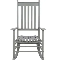 Outdoor Rocking Chair Porch Furniture Grey Paint Wooden Rocker Gray Deck Patio 