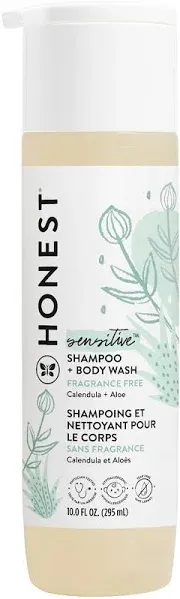 Honest Fragrance Free Sensitive Shampoo + Body Wash