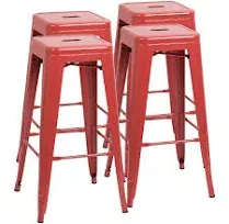 Furmax 30 Inches Metal Bar Stools (Set of 4)