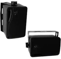 Pyle PLMR24B 3.5", 200-Watt, 3-Way Weatherproof Mini-Box Speaker System (Black)