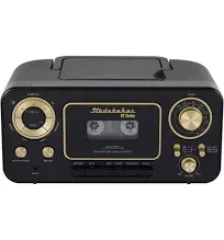 Studebaker Bluetooth Portable Stereo CD, AM/FM Stereo Radio and Cassette Player/Recorder