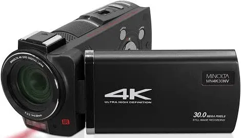 Minolta MN4K30NV 4K Ultra HD 30 MP Night Vision Camcorder