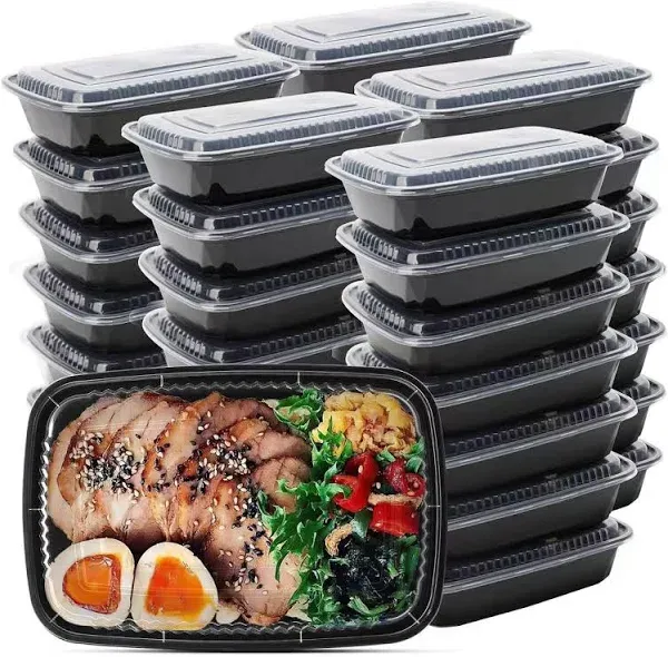 50 Pack 32 oz Meal Prep Containers with Lids