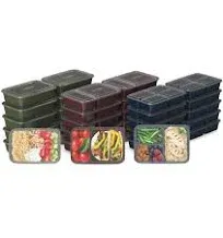 Bentgo® Prep 60-Piece Meal Prep Kit - 1 2 &amp; 3-Compartment Containers NIB