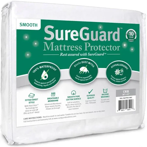 Sureguard California King Mattress Protector - 100% Waterproof, Hypoallergenic -