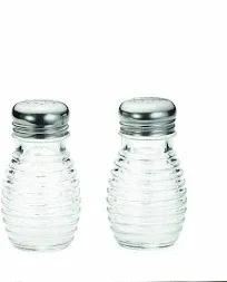 BH2 Tablecraft 2 Oz. Beehive Collection Salt/Pepper Shaker w/ Stainless Steel Top