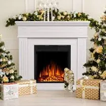 Jamfly Electric Fireplace Mantel Package