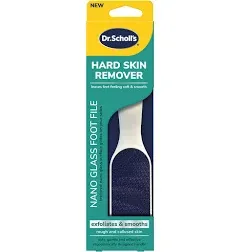 Dr. Scholl&#039;s Hard Skin Remover Nano Glass Foot File - Callus White, Blue 