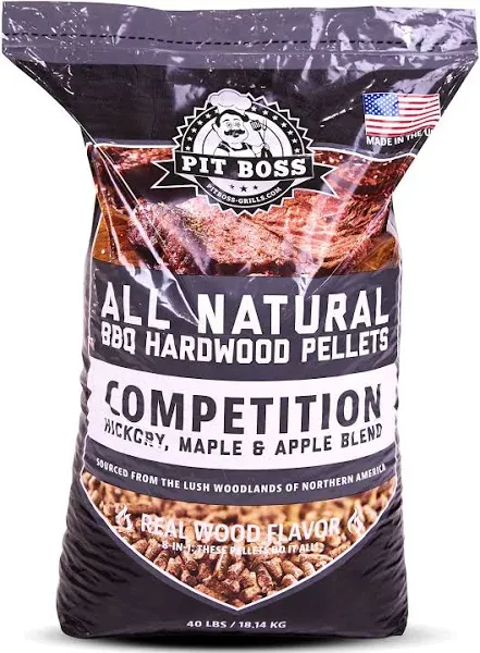 Pit Boss Competition Blend BBQ Pellets - 40 lb Resealable Bag