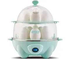 DASH Deluxe Rapid Egg Cooker for Hard Boiled, Poached, Scrambled Eggs, Omelets, 