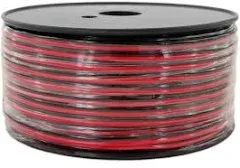 GS Power Pure Copper 20 AWG American Wire Gauge 100 ft Red & 100ft Black Bonded Zip